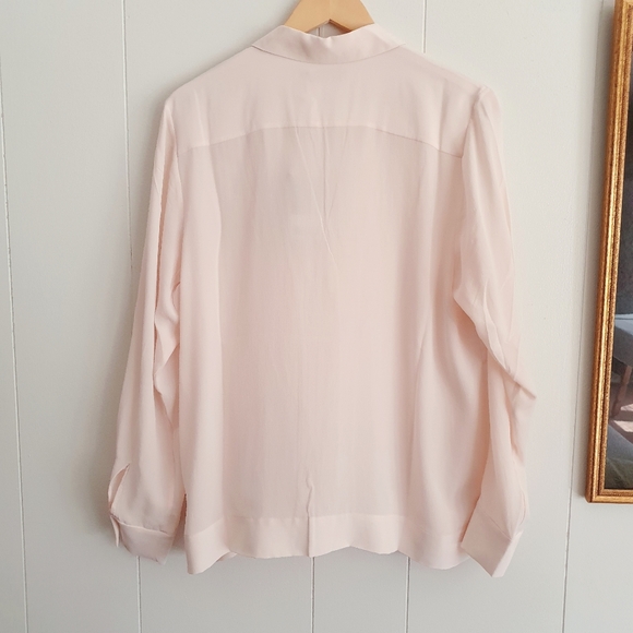 NWT Everlane Clean Silk Notch Shirt | Blush Pink | Silk | Size 12 - Picture 10 of 10